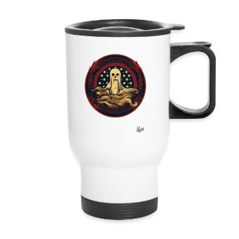 Patriotic Ghost - Thermal mug with handle - white - Front