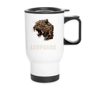 Leoparden Leopard - Thermal mug with handle - white - Front