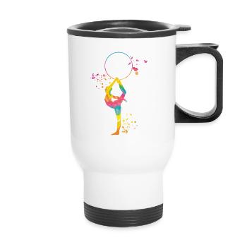 Gymnastique Hoops Gymnastique rythmique - Tasse isotherme avec poignée - blanc - Devant