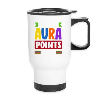 Gagnez des points Aura quotidiennement Trendy Viral - Tasse isotherme avec poignée - blanc - Devant