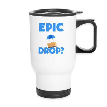 Butin épique ? +15000 aura pour le joueur - Tasse isotherme avec poignée - blanc - Devant
