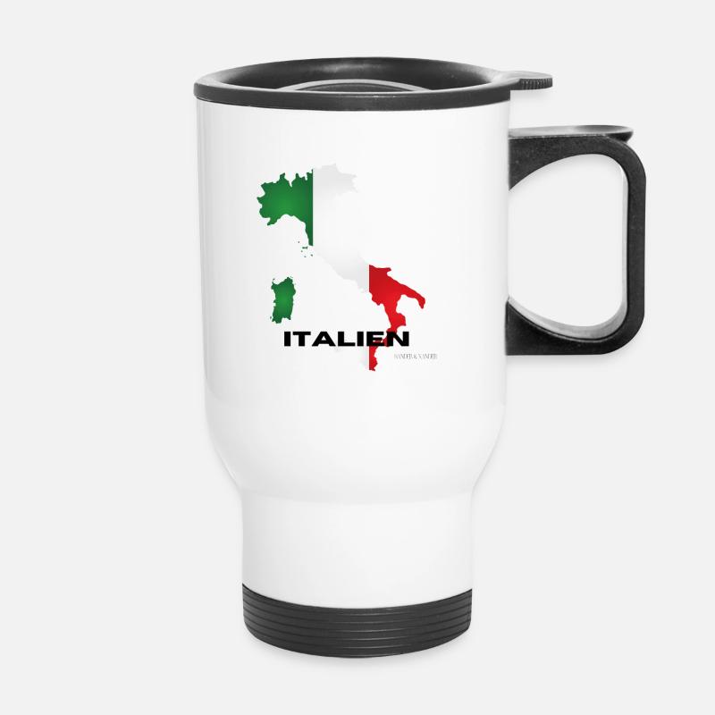 Italien - Thermobecher mit Tragegriff - Weiß