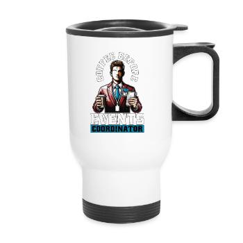 Events Coordinator Coffee Organizer Coffee Lover - Thermobecher mit Tragegriff - Weiß - Vorne