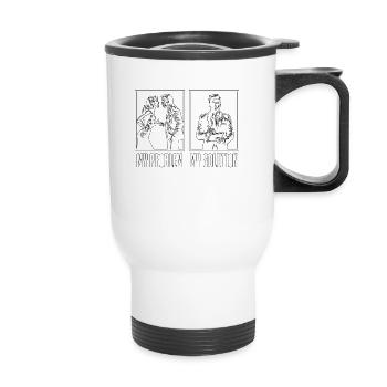 Events Coordinator My Problem My Pictogram Dad Mom - Thermobecher mit Tragegriff - Weiß - Vorne