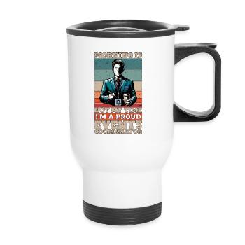 Events Coordinator Morning Is Not My Time Planner - Thermobecher mit Tragegriff - Weiß - Vorne