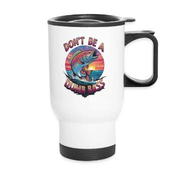 Don't Be a Dumb Bass Visual - Thermal mug with handle - white - Front