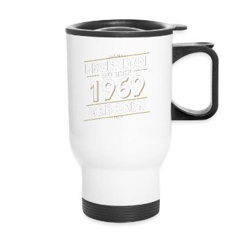 Legends were born in 1969 - Thermal mug with handle - white - Front