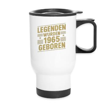 Legends were born in 1965 - Thermal mug with handle - white - Front