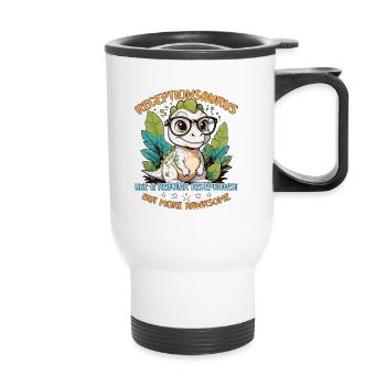 Receptionist Receptionsaurus Like A Office Worker - Thermal mug with handle - white - Front