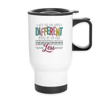 Health Educator All Of Us Are Different Instructor - Thermal mug with handle - white - Front