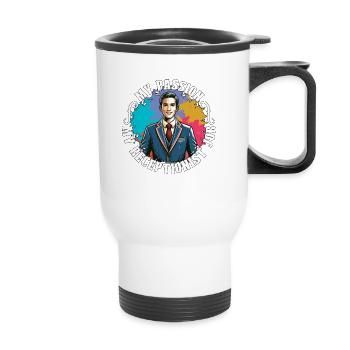 Receptionist My Passion My Receptionist Office Job - Thermal mug with handle - white - Front