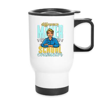 School Counselor Difference Maker School Therapist - Thermobecher mit Tragegriff - Weiß - Vorne
