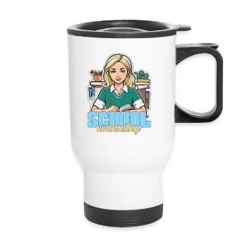Conseiller scolaire Psychologue conseiller scolaire - Tasse isotherme avec poignée - blanc - Devant