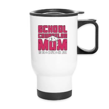Conseillère scolaire : Maman L’idole La psychologue - Tasse isotherme avec poignée - blanc - Devant