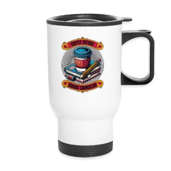 Conseiller scolaire Psychologue du café Amateur de café - Tasse isotherme avec poignée - blanc - Devant