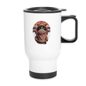 I'm not single I have a cat - Thermal mug with handle - white - Front