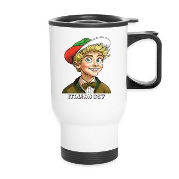 BOY ITALY ITALIAN BOY - Thermal mug with handle - white - Front