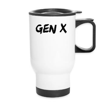 Gen X Generation X Gen X - Thermobecher mit Tragegriff - Weiß - Vorne