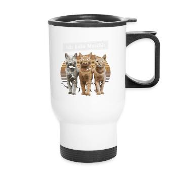 I Love Funny Saying Dredging Party - Thermal mug with handle - white - Front