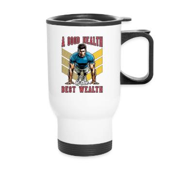 Health Coach A Good Health Is The Best Workout - Thermal mug with handle - white - Front