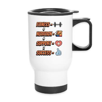 Health Coach Fitness Nutrition Support Coaching - Thermal mug with handle - white - Front