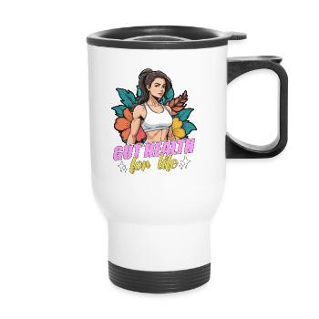Health Coach Gut Health For Life Personal Trainer - Tasse isotherme avec poignée - blanc - Devant