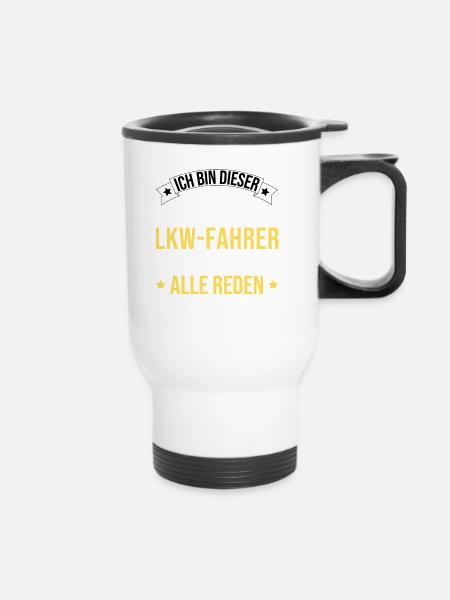 Ich Bin Dieser Legendäre LKW-Fahrer - Thermobecher mit Tragegriff - Weiß