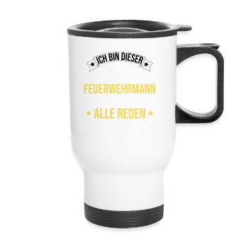 Je suis ce pompier légendaire - Tasse isotherme avec poignée - blanc - Devant