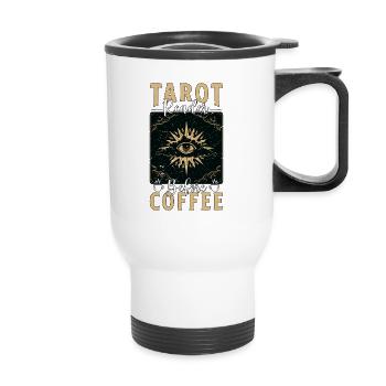 Tarot Reader Before Fortune Telling Coffee Lover - Thermal mug with handle - white - Front