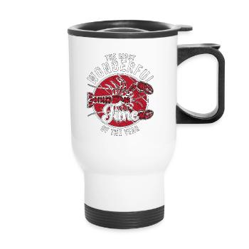 Crawfish Boil The Most Wonderful Time Boil Master - Thermobecher mit Tragegriff - Weiß - Vorne