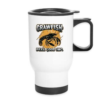 Crawfish Peel Good Inc Cajun Crawfish Seafood - Thermal mug with handle - white - Front