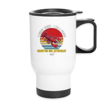 Crawfish Boil A Short Story I Am A Cajun Crawfish - Thermal mug with handle - white - Front