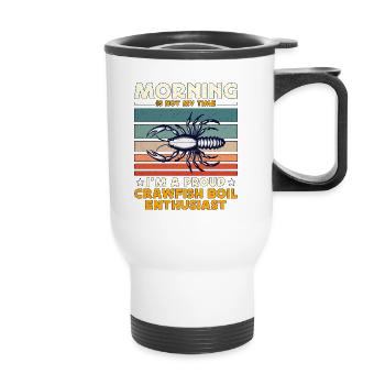 Écrevisses bouillir le matin n’est pas mon heure Écrevisses de mer - Tasse isotherme avec poignée - blanc - Devant