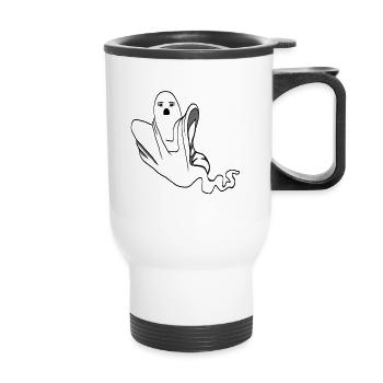 Ghost - Thermal mug with handle - white - Front