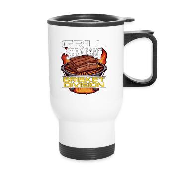 Brisket Barbeque Grill Sergeant Brisket Grilling - Thermal mug with handle - white - Front