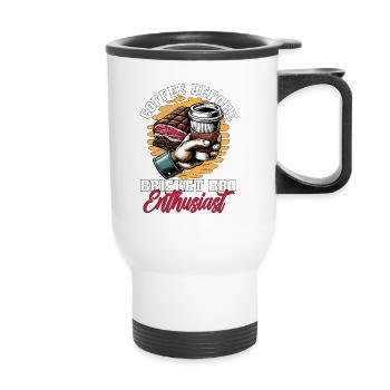 Brisket Barbecue Coffee Grilled Meat Coffee Lover - Thermobecher mit Tragegriff - Weiß - Vorne