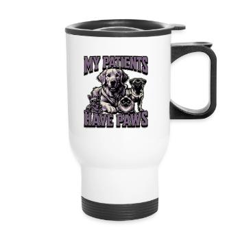 Veterinary Nurse My Patients Have Paws Vet Nursing - Thermal mug with handle - white - Front