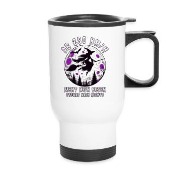 From 250km/h my broom pulls a little to the right - Thermal mug with handle - white - Front