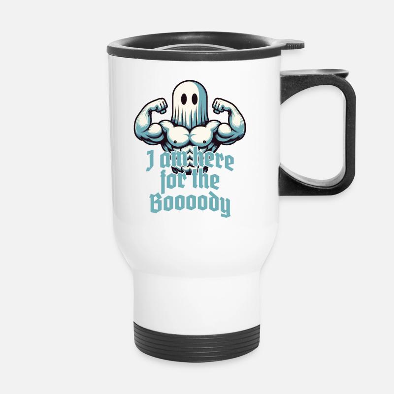 Halloween Costume Spooky Party Funnier - Thermal mug with handle - white