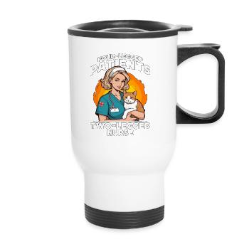 Veterinary Nurse Four-Legged Patients Veterinarian - Thermobecher mit Tragegriff - Weiß - Vorne