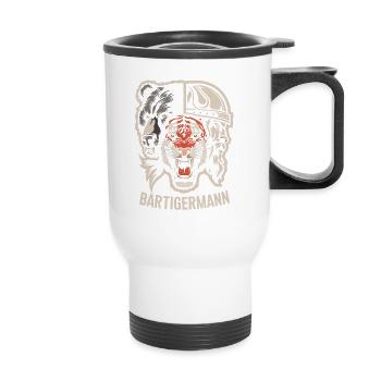 Homme barbu tout en un Viking - Tasse isotherme avec poignée - blanc - Devant