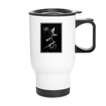 Pygargue à tête blanche Weißkopfseeadler - Tasse isotherme avec poignée - blanc - Devant