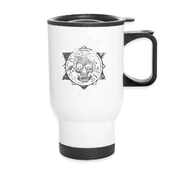 Motorcycle Biker Lady Sarcasm Nasty Old Woman - Thermal mug with handle - white - Front