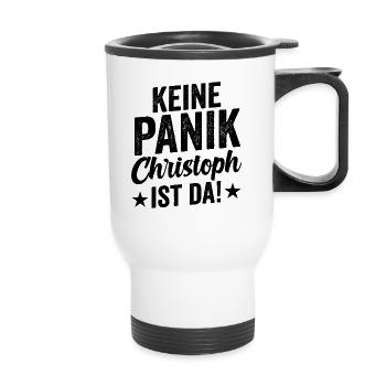 Prénom Chris Christoph - Tasse isotherme avec poignée - blanc - Devant