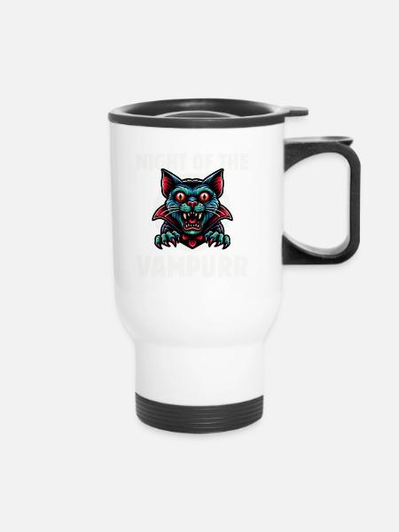 Night Of The Vampurr - Thermobecher mit Tragegriff - Weiß