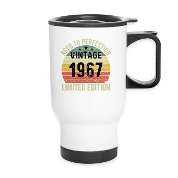Aged To Perfection Vintage 1967 Limited Edition - Thermobecher mit Tragegriff - Weiß - Vorne