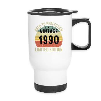 Vieilli à la perfection Vintage 1990 Edition Limitée - Tasse isotherme avec poignée - blanc - Devant