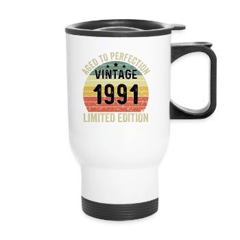 Aged To Perfection Vintage 1991 Limited Edition - Thermal mug with handle - white - Front