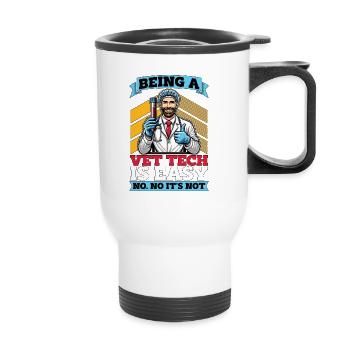 Veterinary Technician Being A Vet Tech Is Vet Med - Thermal mug with handle - white - Front
