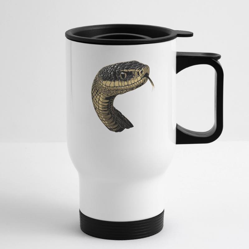 Serpent Python Cobra Mamba Serpent à sonnettes Serpent Tasse isotherme avec poignée